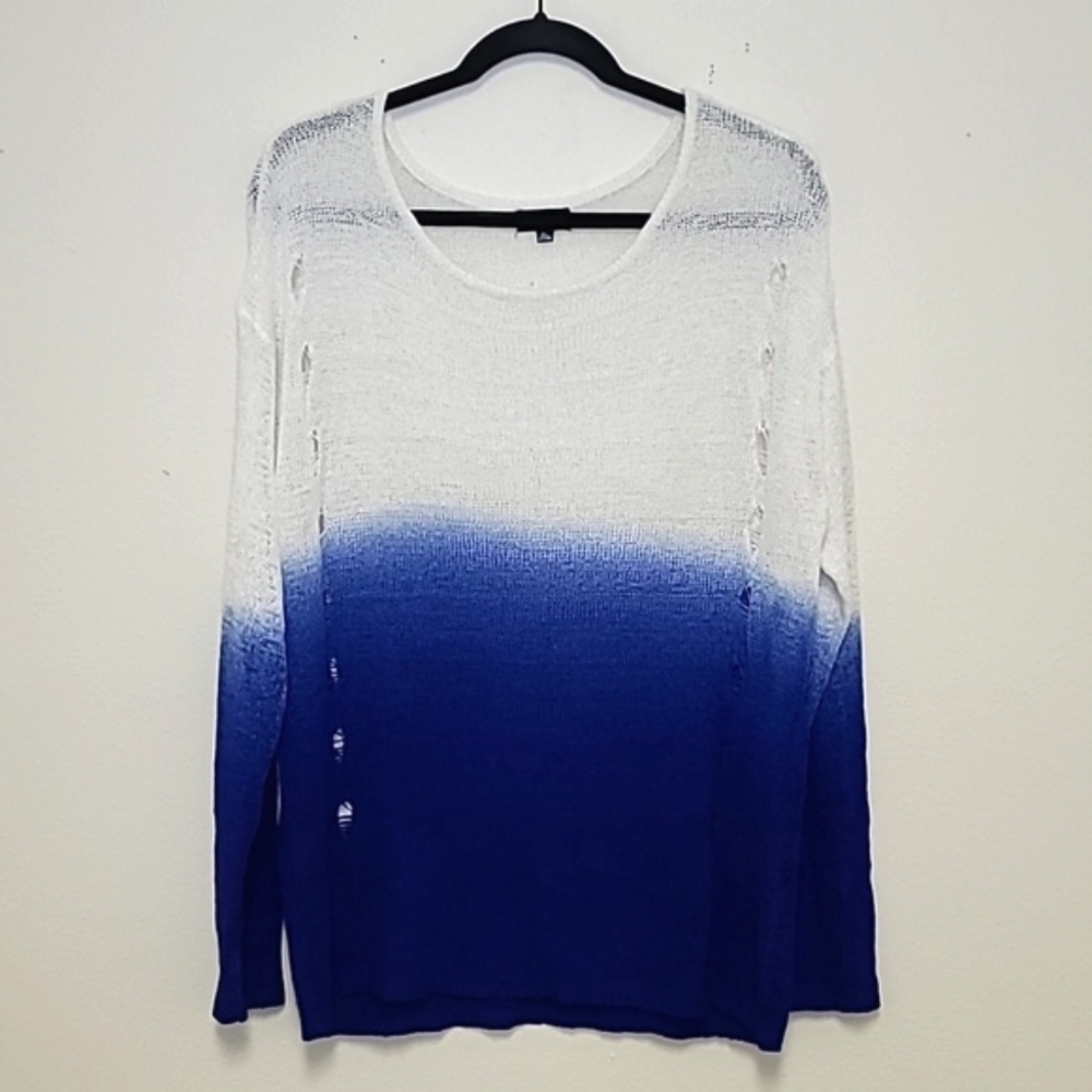 Zenobia Ombre Dip Dye Ripped Sweater